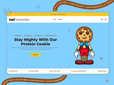 King Protein Cookies – Nutrition eCommerce UI by Pixlogix pixlogix shopify shopify development
