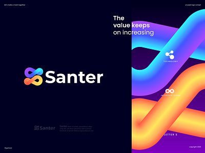 Letter S infinity logo design - Unused blockchain logo brand mark branding creative logo crypto logo custom logo design infinity logo letter s logo lettering logo logo design logo designer logo trend modern logo s logo saas startup logo token web3 logo