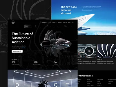 CFM RISE website redesign concept atomic aviation dark figma flat framer graphic design interaction jet luxury minimalist portfolio simple ui ux website