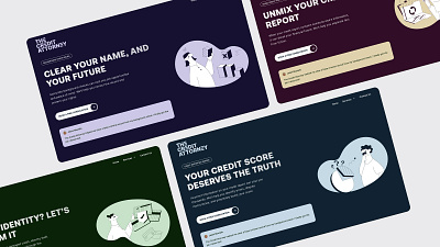 Services Web Pages for The Credit Attorney attorney conversion credit design subscription figma finance help hero section illustrations landing page law legal services ui ux web design website
