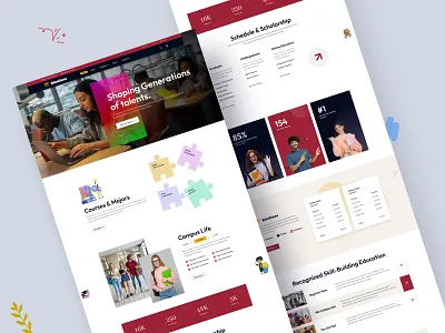 Online Course Landing Page branding career course creative design e learning education graphic graphic design landingpage learn learning platform mentoring olnile course online study teach training ui website