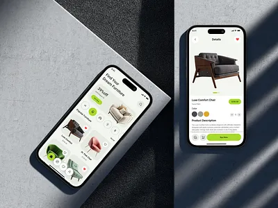 E-commerce Mobile App Design architecture comfort e commerce e shop furniture home ios marketplace minimalist design mobile mobile ui online shop online store product card product design shopping sofa ui design ux design