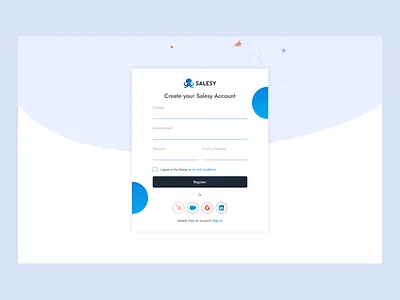Create Account & Sign Up Page – Clean, Fast & Secure UI signin ux
