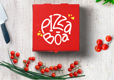 Pizza Boa- The Pizza Café branding graphic design logo packaging design