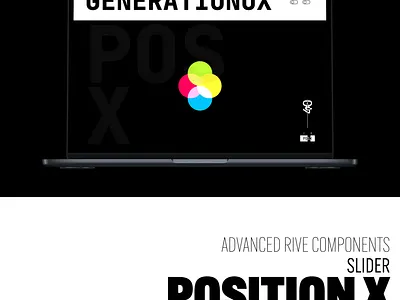 GenerationUX Slider × Rive Position X components defi gumroad product design rive rive app ui