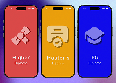 Higher education Intro 3d animation appdesign branding design graphic design motion graphics productdesign ui