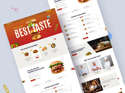 Restaurant landing page bakery bar bistro branding cafe chef clean cooking creative elegant food menu minimal pizza pub restaurant seafood table booking ui website