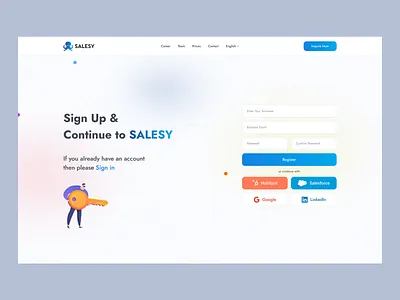Sign Up & Registration Page – Clean, Secure & Intuitive UI signin ux