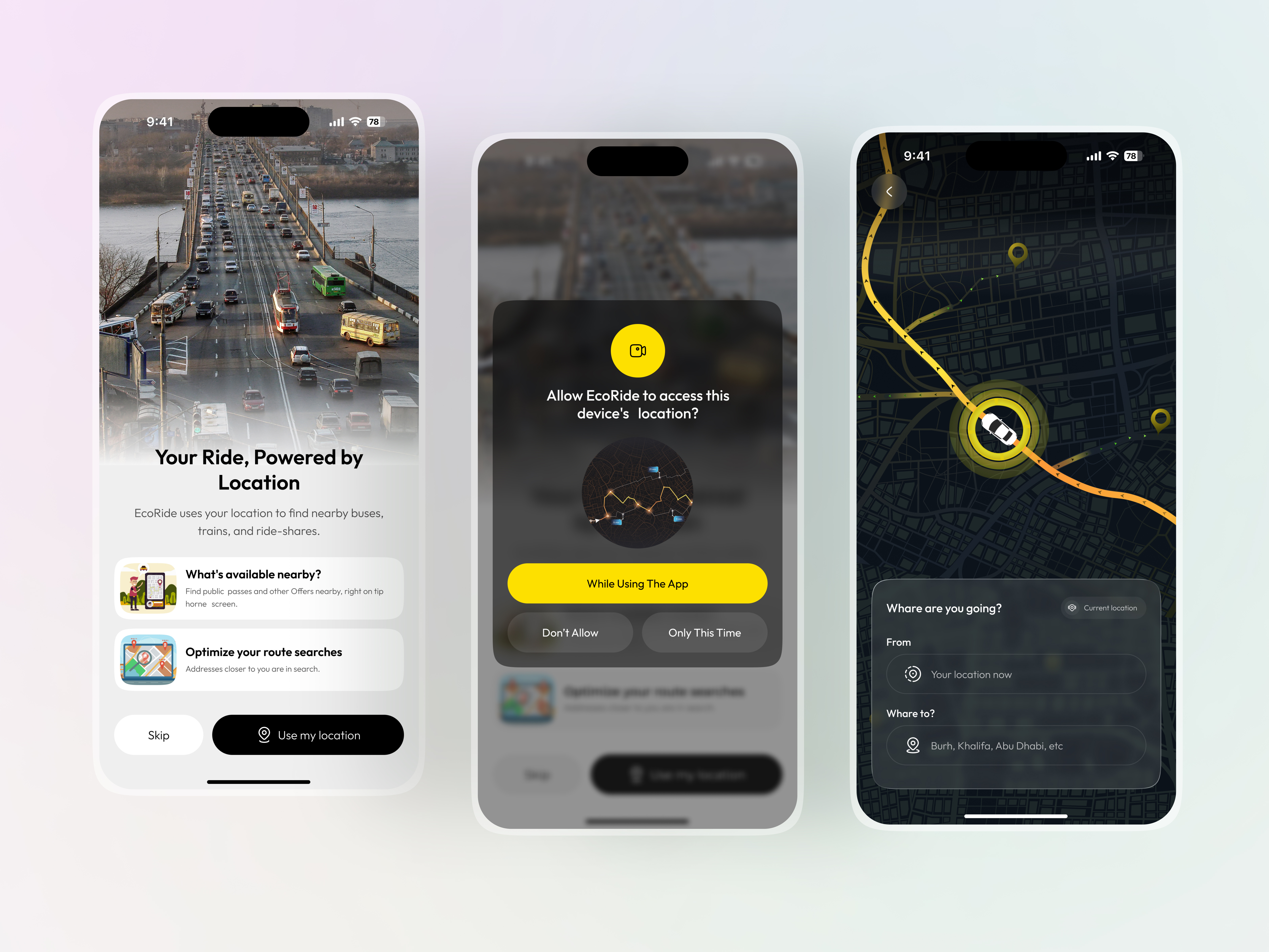 Example of Ride Sharing Mobile App