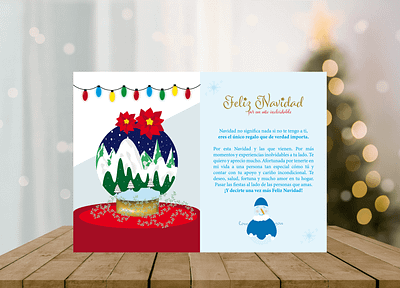 Snowing Christmas graphic design illustration print