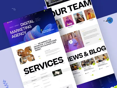 Digital Marketing Agency Website Landing Page 3d advertising branding clean creative design digital entrepreneur entrepreneurship graphic design illustration instagram minimal onlinebusiness onlinemarketing smallbusiness socialmediamarketing startup ui webdesign