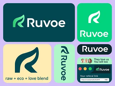 Ruvoe – Minimalist Organic Brand Identity & Logo Design nature inspired