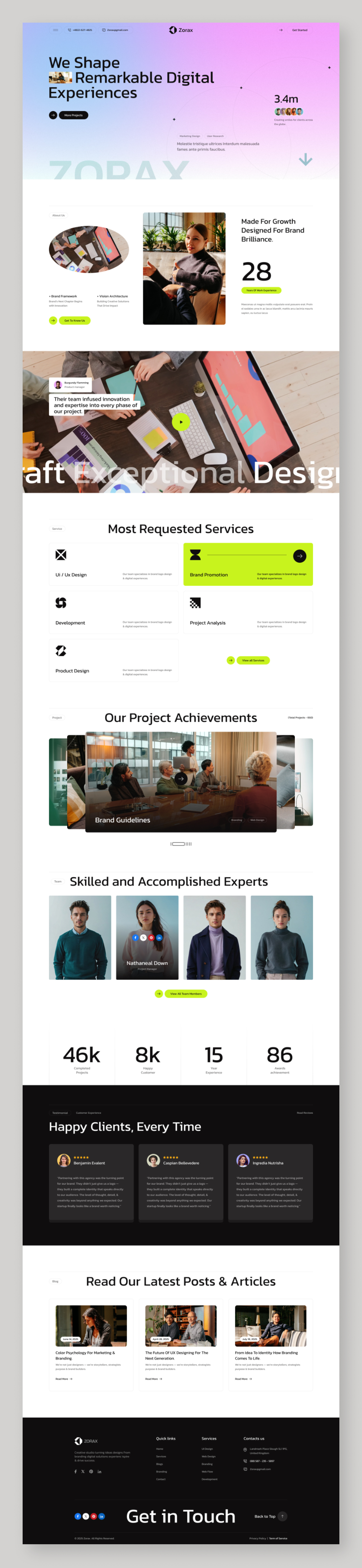 Example of Full Website (Concepts + 10 Subpages)