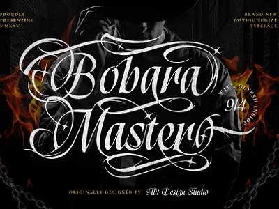 Bobara Master Typeface blackletter design font fonts letteing typeface
