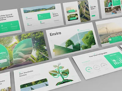 Sustainability Energy and Ecology Presentation Template windmill