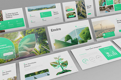 Sustainability Energy and Ecology Presentation Template windmill