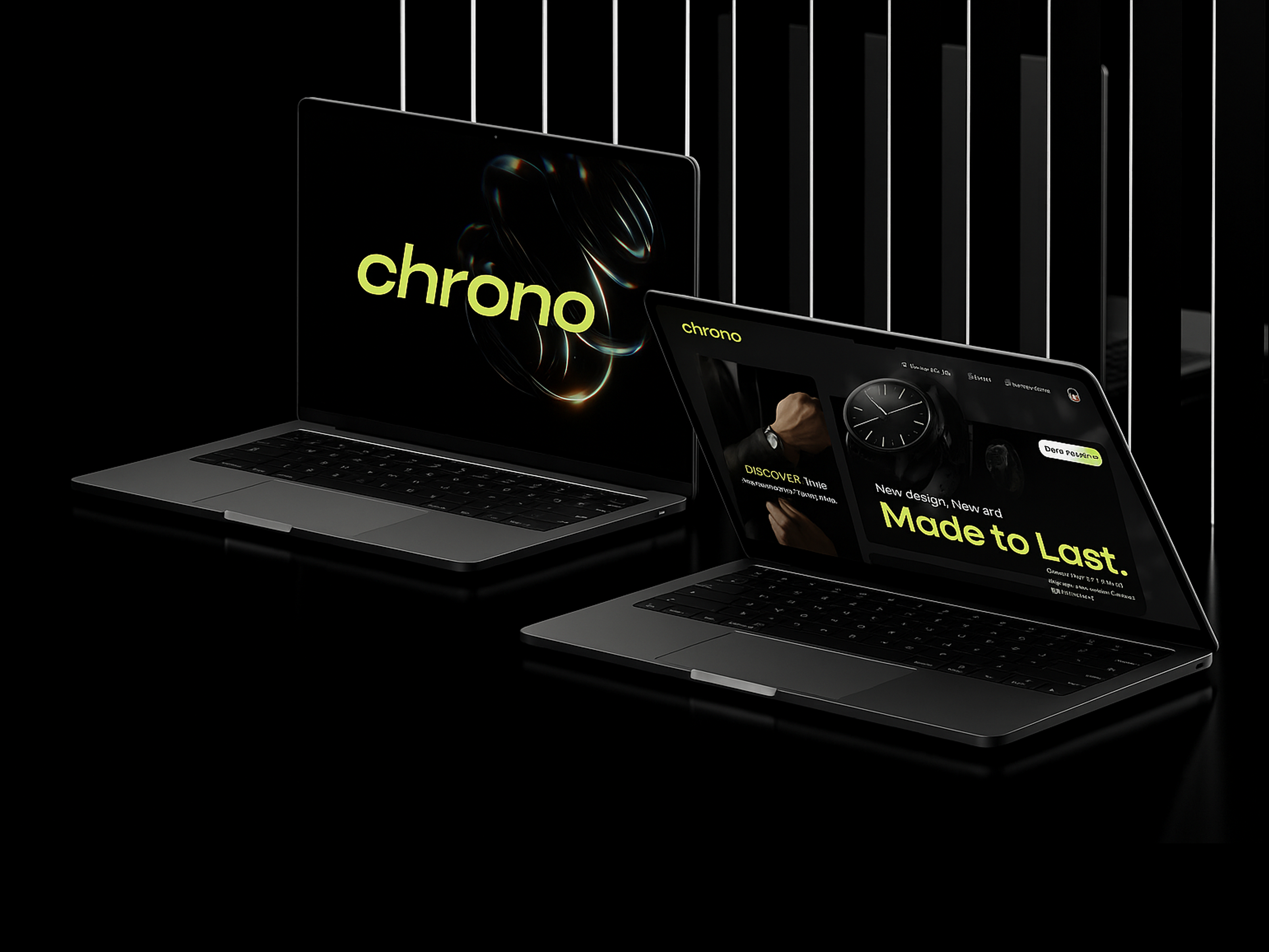 Chrono – Modern Watch Brand UI/UX & Digital Experience dark theme minimalui ux design watch website