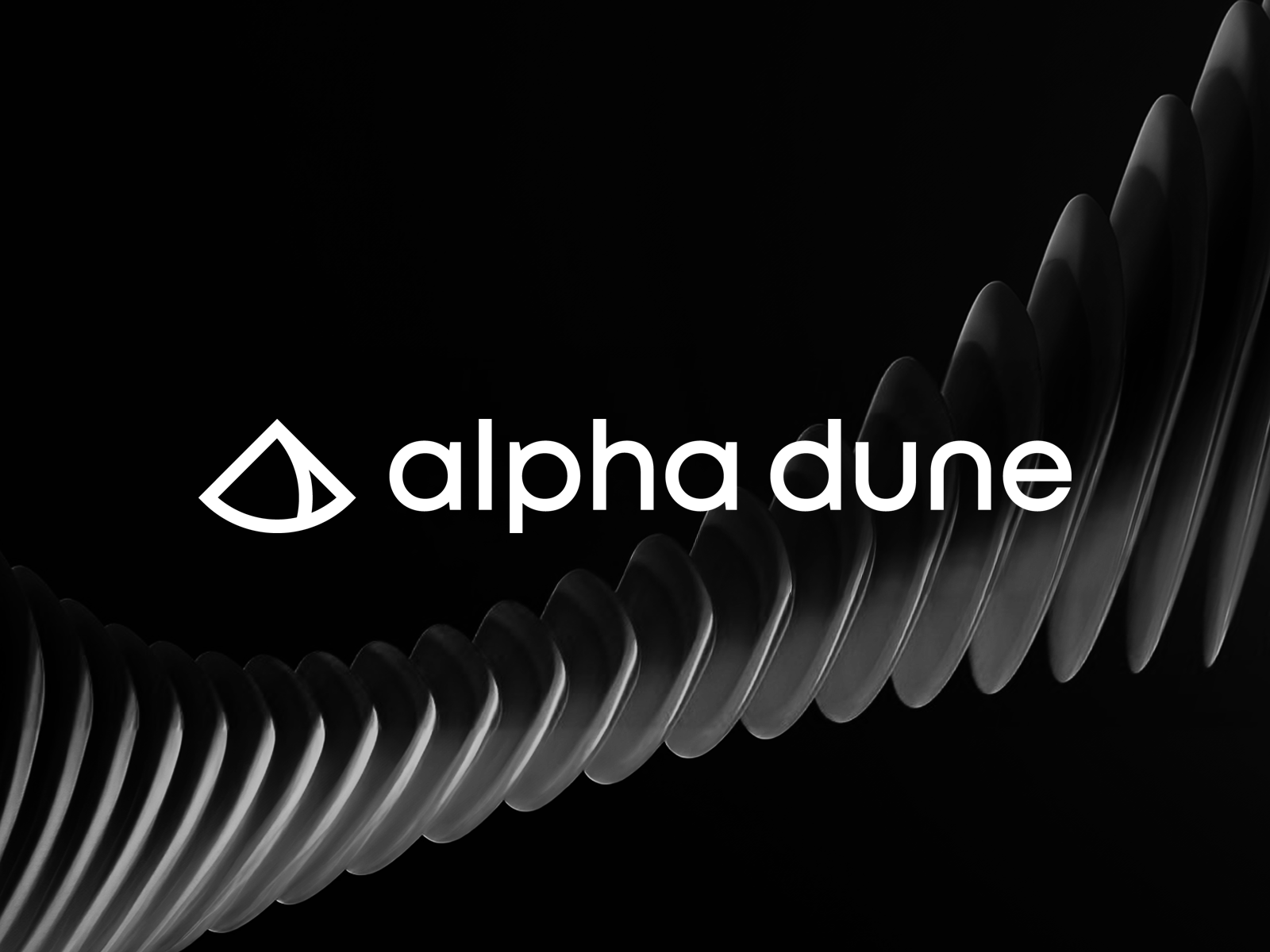 Example of Alpha Dune, Web3 games and entertainment ecosystem logo design