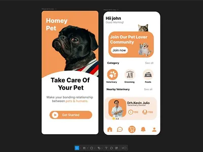Homey pet uiux branding chanukawasundara design dribbble figma illustration ui uiux ux xd
