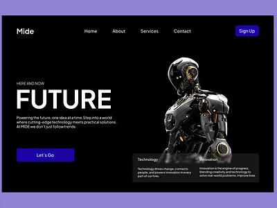 TECHNOLOGY AND INNOVATION LANDING PAGE landingpagedesign technologydesign technologylandingpage uidesign uiux uxdesign websitedesign