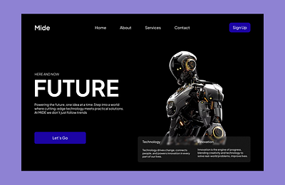 TECHNOLOGY AND INNOVATION LANDING PAGE landingpagedesign technologydesign technologylandingpage uidesign uiux uxdesign websitedesign