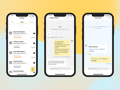 Omnichannel Chatting App (Pull to refresh the page) app chating design ui ux