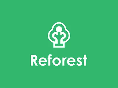 Reforest branding designlogo discover forest logo logoidea nature people plant reforest tree