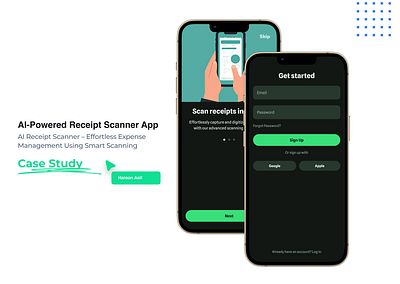 AI-Powered Receipt Scanner App case study ai powered receipt scanner app app app design mobile app receipt scanner app ui design uiux