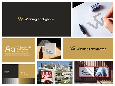 Real Estate Brand Identity Design brand identity branding logo logo design minimal logo real estate brand identity real estate branding real estate logo visual identity wf letter logo wf logo