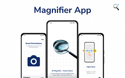 Magnifier App | UI UX | Case Study app case study graphic design magnifier app magnifier zoom mobile app ui design ui ux ux