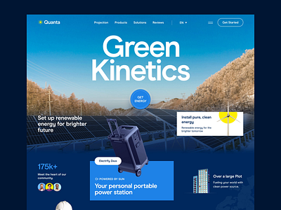 Solar Company Website battery green energy landing page landingpage renewable energy solar solar energy landing page solar energy solution solar panel solar system website solar website sun power sustainable energy uiux web design web interface webdesign website design website designer wind turbine