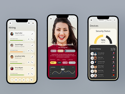 Mobile App UI — HR & Hiring Platform Design app app design hr hiring platform design mobile app ui ui ui design ui ux