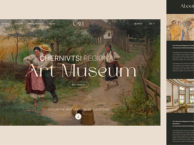 Chernivtsi Art Museum Website Concept branding ui ux