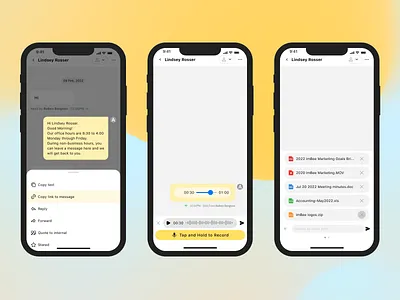 Omnichannel Chatting App (Listing, Recording, Sending Files) app chating design ui ux
