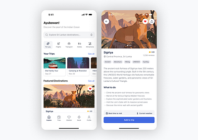 Travel Planner app design mobile app modern travel travel planner trip ui
