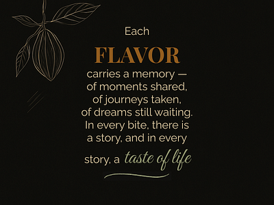 A Taste of Life – Flavor Typography Concept branding chocolate creative direction figma inspiration packaging design poster typography