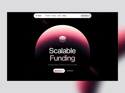 Scale - Trading platform landing page crypto cryptocurrency finance forex funded graphic design invesment invest investment saas sofwan trading ui ui ux web web design