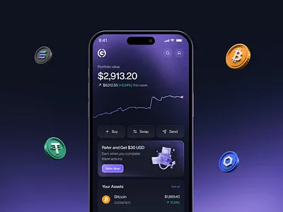 Galvorn – Cryptocurrency Mobile App Advertisement Animation ads advertisement animate b2b blockchain clean crypto crypto currency dapp dipa inhouse finance fintech investment mobile mobile app modern design product design saas startup web3