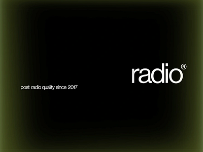Post-Radio Quality- Logo Design bold bold typography clean composition creative dark dark mode dark tone design graphic design logotype minimalist minimalistic design modern radio radio quality simple type typo