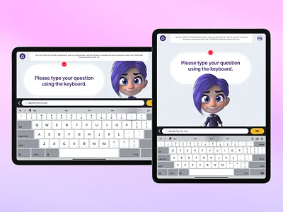 AI Ambassador Kiosk (Tablet, IPad) ai app chating design kiosk ui ux