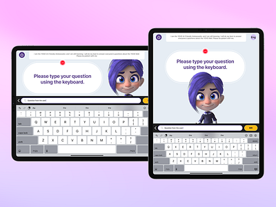 AI Ambassador Kiosk (Tablet, IPad) ai app chating design kiosk ui ux