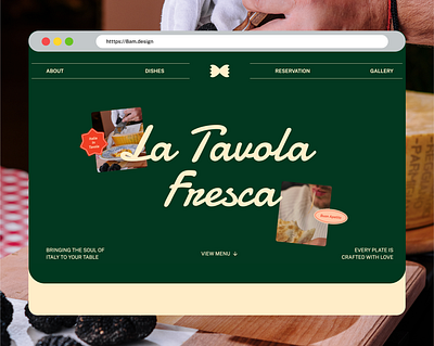 La Traviola Italian Cuisine Website design figma landing page restaurant ui webflow website