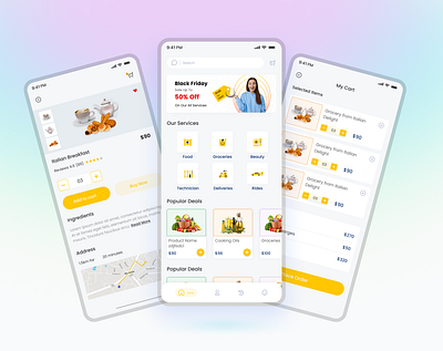 All in One E-Coommerce App (Food, Grocery, Delivery...) all in one android app beauty products delivery app ecommerce ecommerce app food app food delivery grocery app ios app marketplace mobile app modern app online store app ride booking app technician app ux ui