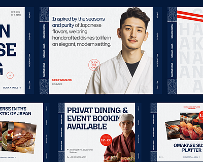 Sakana Japanese Restaurant Website branding design graphic design japanesse restaurant ui website