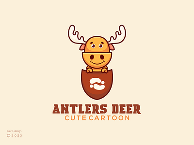 Antlers Deer Logo Design... branding design graphic design icon logo minimal vector