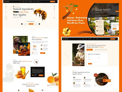 🌼🍯 Sweeten Your Online Presence with Apinae! apinaetheme beekeeping honeyshop organicstore wordpresstheme wpdesign