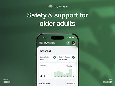 MyWisdom – Healthcare App for Home Care app creative mobile app health website healthcare healthcare app healthcare ui home care home care logo medical dashboard medical web app mobile app mobile app design mobile app ui mobile dashboard mobile ux old age home online platform ui ux platform platform ui product design
