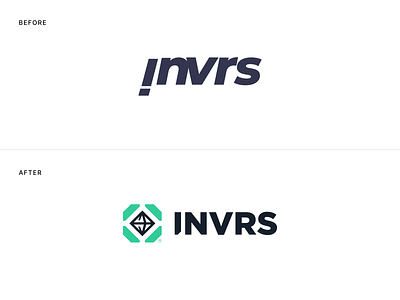 Invrs Logo Redesign before after branding graphic design logo logotype redesign