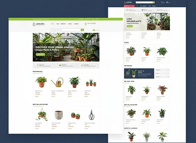 Shopify Design for Houseplants & Pottery cro figma design graphic design product page shopify shopify design web design