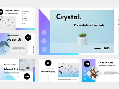 Crystal Agency Google Slides Presentation design keynote powerpoint ppt presentation template